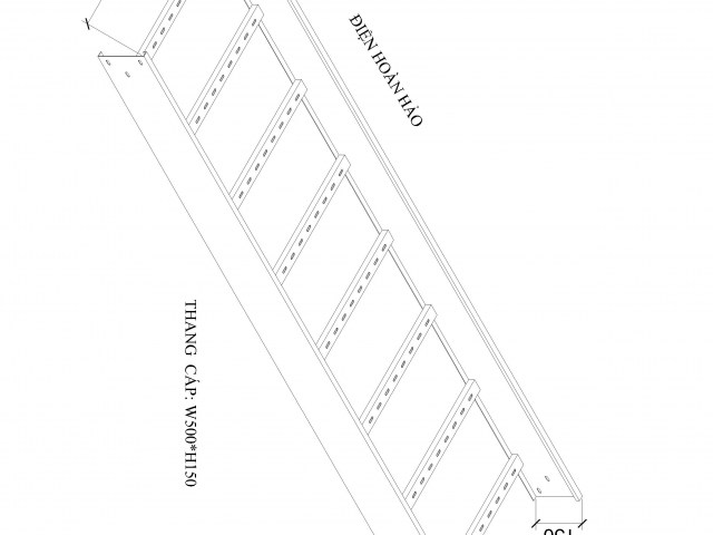 Thang cáp W500 H150